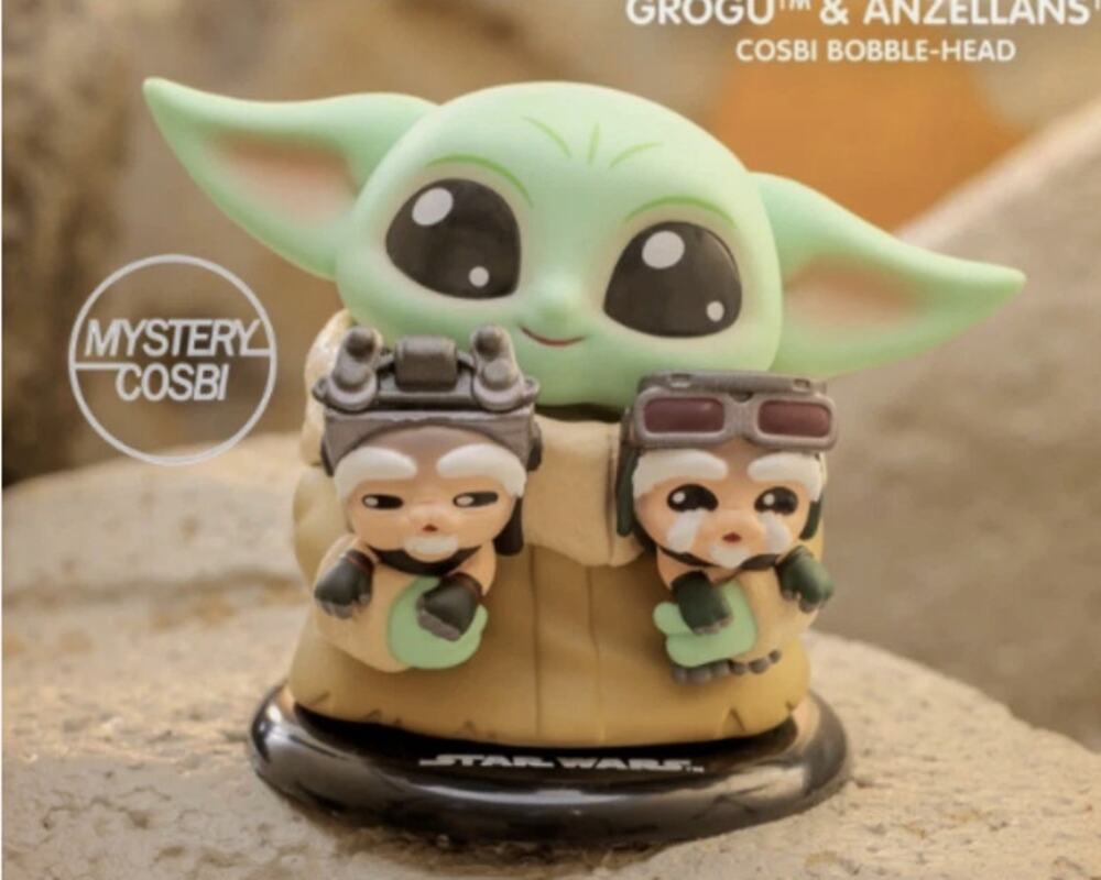Star Wars x Disney, Mandalorian & Grogu Bobble-Head, SECRET Anzellans - New